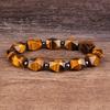 Natürlicher facettierter Tigeraugenstein Reiki-Armbänder Herren Mode Energie Hämatit-Perlen Armbänder für Frauen Seelen Schmuck Geschenk Pulsera