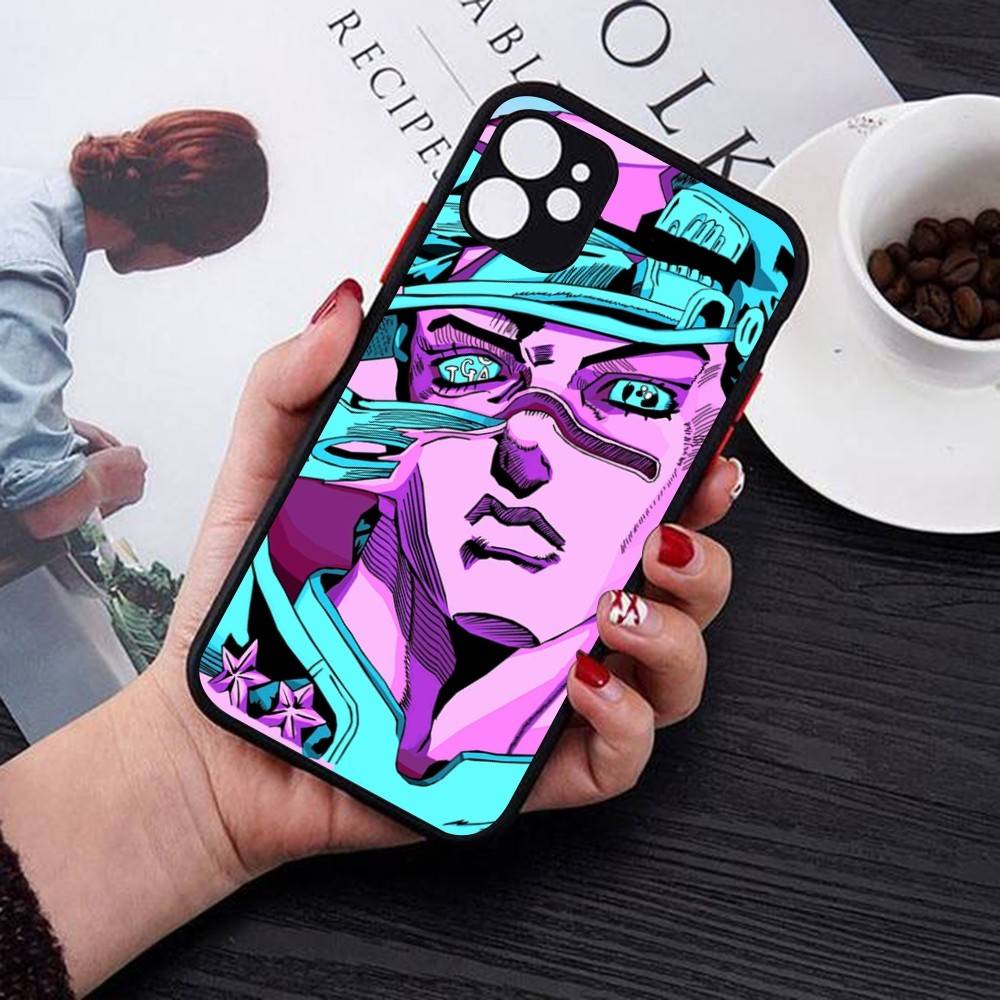 JoJo Bizarre Adventure Phone Case For IPhone 14 11 12 13 Mini Pro Max 8 7 Plus X XR XS MAX Translucent Matte Cover