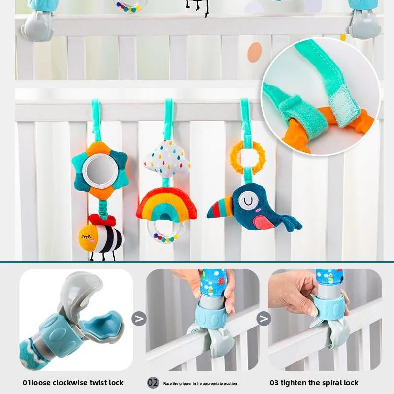 Infant Baby Stroller Arch Toy Play Bar Fun Newborns Sensory Activity Adjustable for Bouncers and Car Safe Seat Bed Hanging Toys