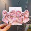 2 Pcs Plaid Lace Women's Hair Clips Bow Decor Cute Fashion Hairpins for Kids Girls Birthday Party Gifts