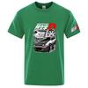 Initial D JDM Car Illustration Logo Print 2025 Hot Sale Unisexs Summer Breathable Comfortable Solid Color High Quality TShirt