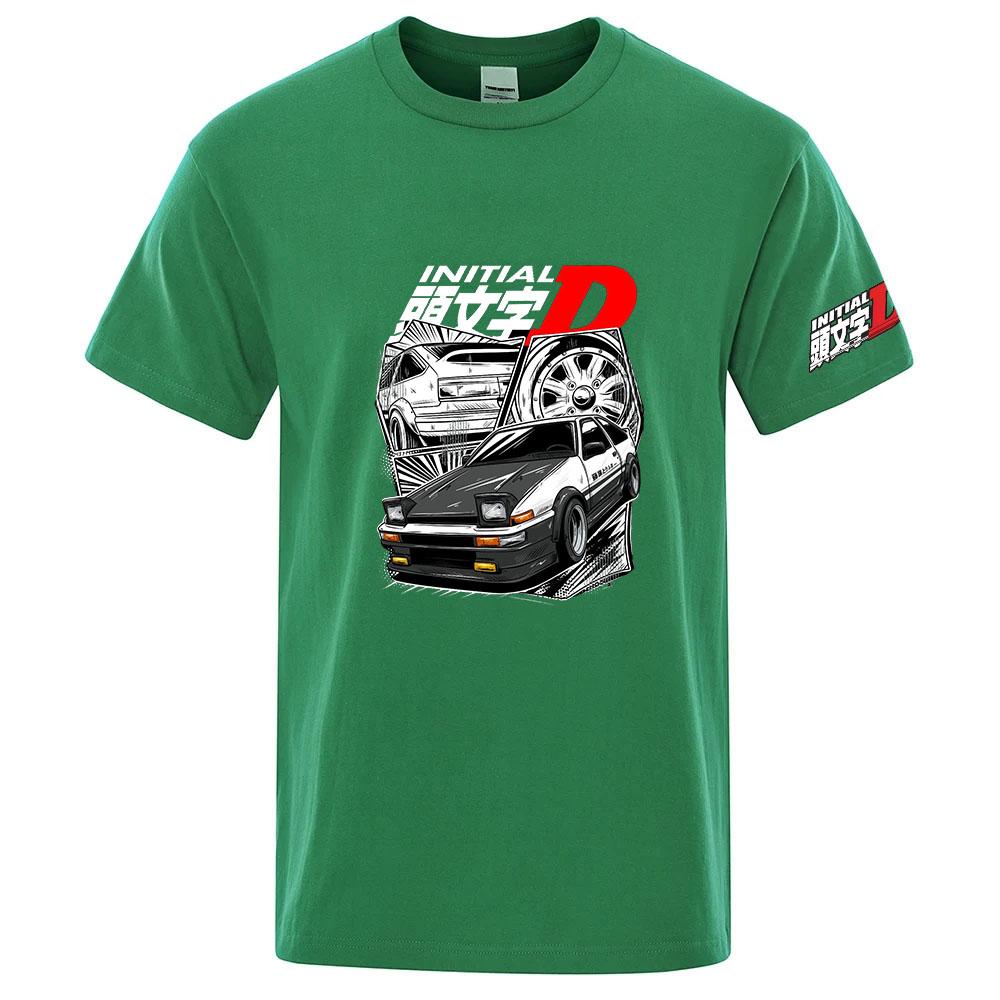 Initial D JDM Car Illustration Logo Print 2025 Hot Sale Unisexs Summer Breathable Comfortable Solid Color High Quality TShirt