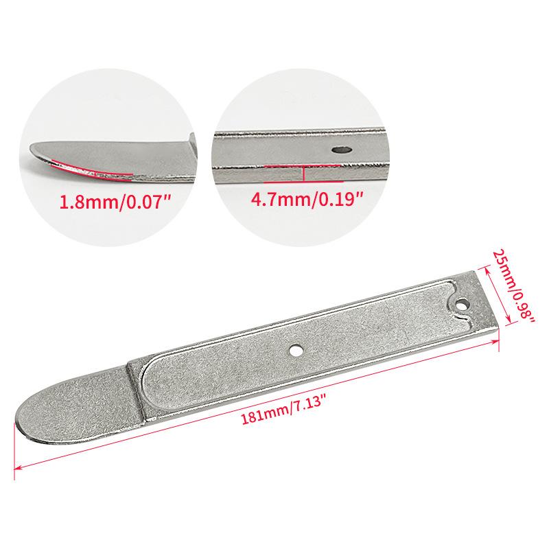 1pc Silver Metal Skin Wedge Pry Bar Tool Door Panel Removal Tool Pry Tool for Removing Trim Interior Exterior Part for Plane