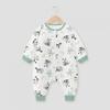 Baby Cotton Sleepsuit With Legs Separated Warm Pajamas Toddlers Fall Winter Unisex Home Wear