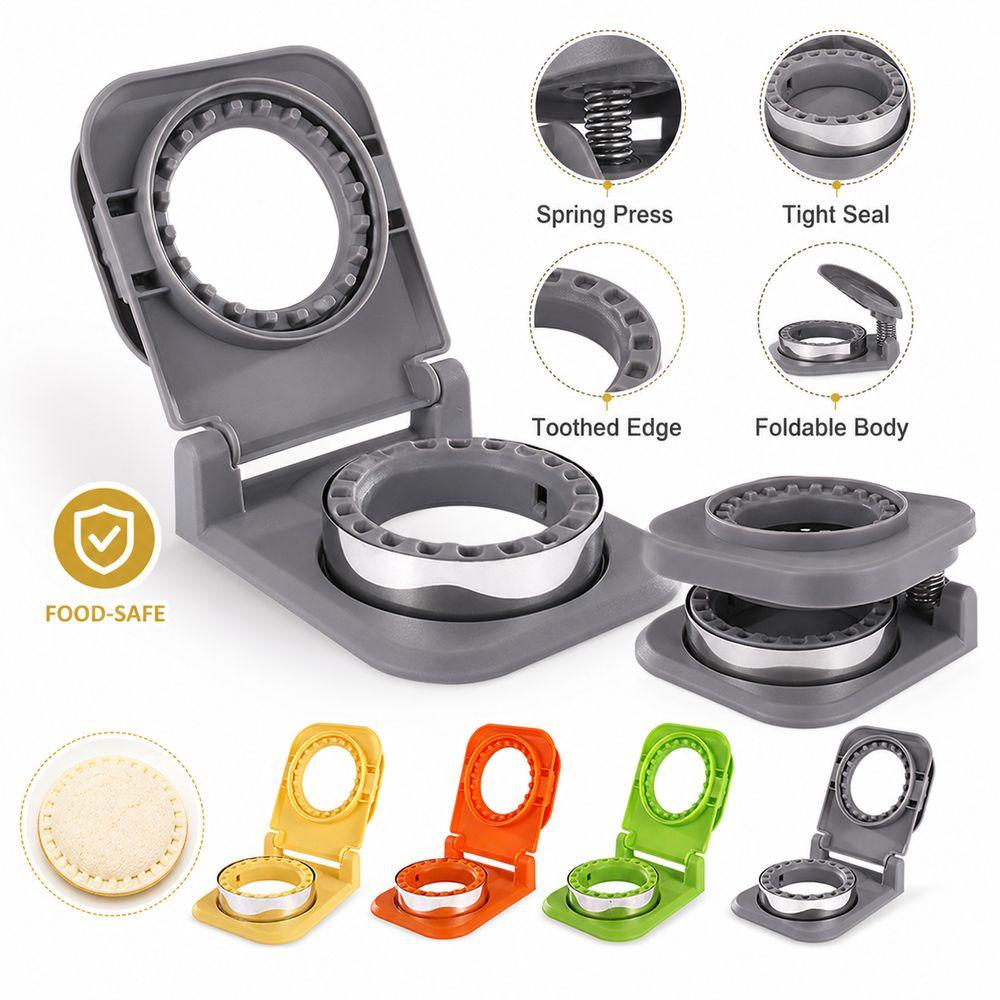 Stainless Steel DIY Sandwich Cutters Mould Sealer Flip Cookie Cutter Kitchen Baking