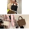 Pu Small Square Bag For Women With Zipper Closure And Street Style For Casual Outings