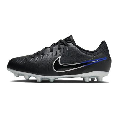 Tiempo Legend 10 Firm Ground Anti-Slip Durable Shock Absorption Low-Top Soccer Shoes Kids Soccer Shoes Black Blue DV4349-040