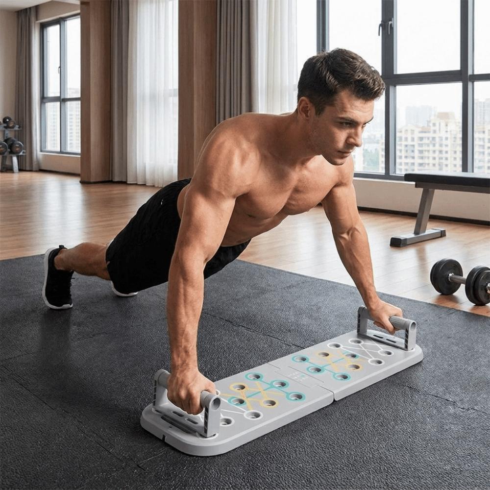 Portable Chest Press Rack Foldable Push Up Board Set Chest Workout Push-Up Stand  Home Gym