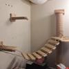 Cat Wall Furniture Wall-Mounted Wooden Cat Sisal Climber Steps Space-Saving Cat Activity Center for Kittens & Adult Cats