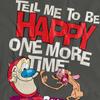 Ren & Stimpy Unisex-T-Shirt für Erwachsene, „Tell Me To Be Happy“