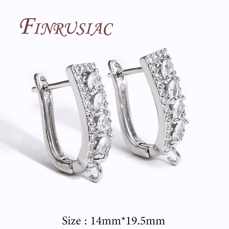 1-2Pairs/Lot Fasteners For Earrings Wholesale 18K Real Gold Plated Hooks For Earring,DIY Women's Earrings Accessories,Earwires