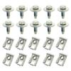Motorabdeckung Unterbodenschutz Clips M6 Karosseriebolzen U-Mutter Schrauben Halter Spritzschutz für Peugeot 4008 3008 2008 508 408