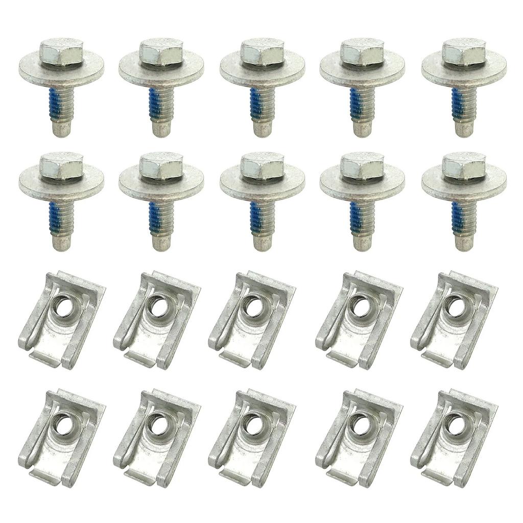 Motorabdeckung Unterbodenschutz Clips M6 Karosseriebolzen U-Mutter Schrauben Halter Spritzschutz für Peugeot 4008 3008 2008 508 408