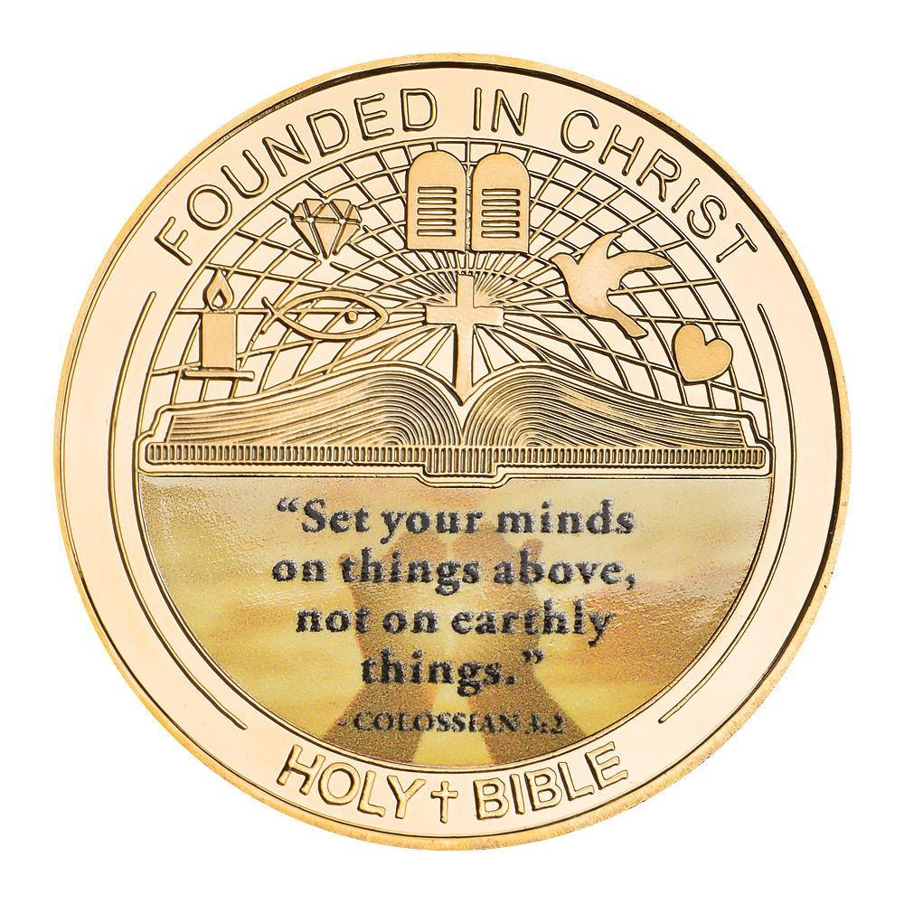 Bible commemorative coins, metal badges, collection, gift giving, commemorative medals, gift boxes, graduation gift