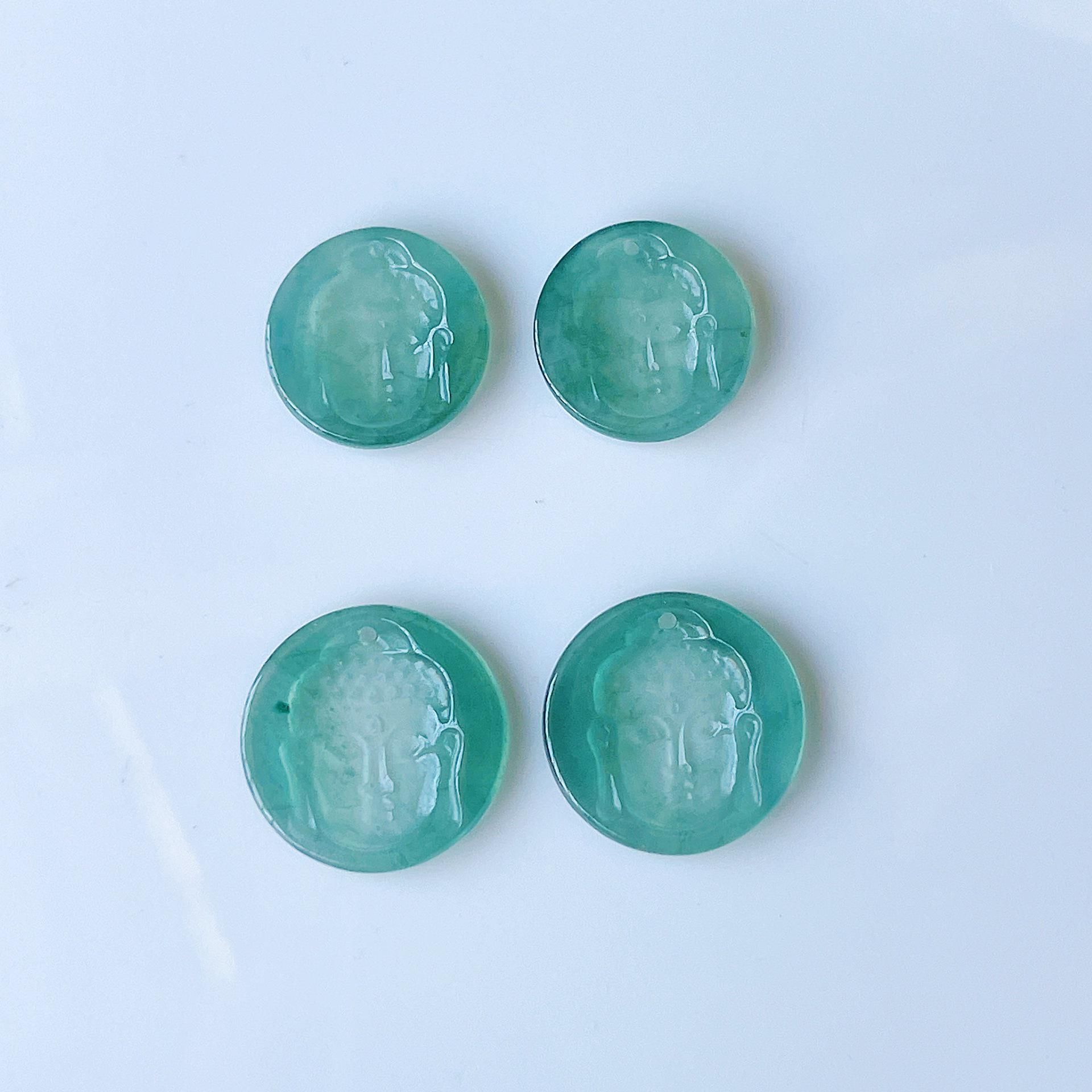 Myanmar Handmade Natural Blue Water Buddha Jewelry Set - Bracelet, Pendant, Earrings