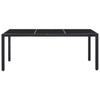 9 piece Garden Dining Set Poly Rattan Black