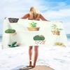 Beach Towel Oversized,Thick Microfiber Beach Towel,Super Absorbent Sand Free Cute Cactus Cool Swim Beach Towels for Kids,Adult