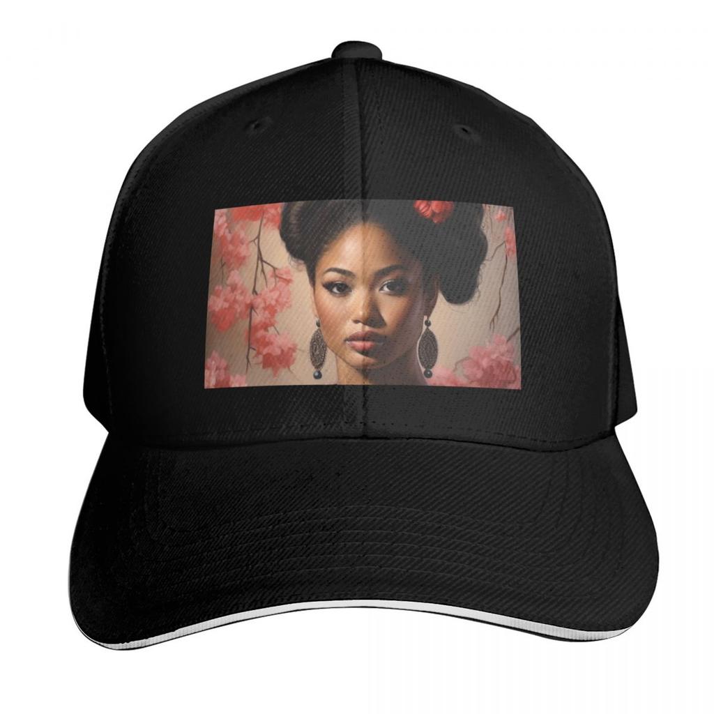 Enigmatic Ebony Geisha Baseball Cap hats for Unisex tea Hat fashionable hats on offer Womens Beach Visor Unisexs