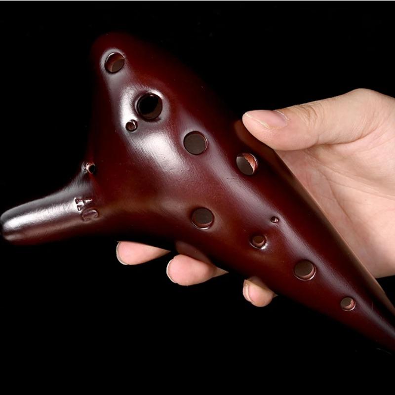 Ceramică Ocarina Baza Instrumente Orff Vindecare 12 găuri Ocarina timpului Terapie cu sunet Accesorii pentru instrumentație muzicală profesională Legenda Ocarine