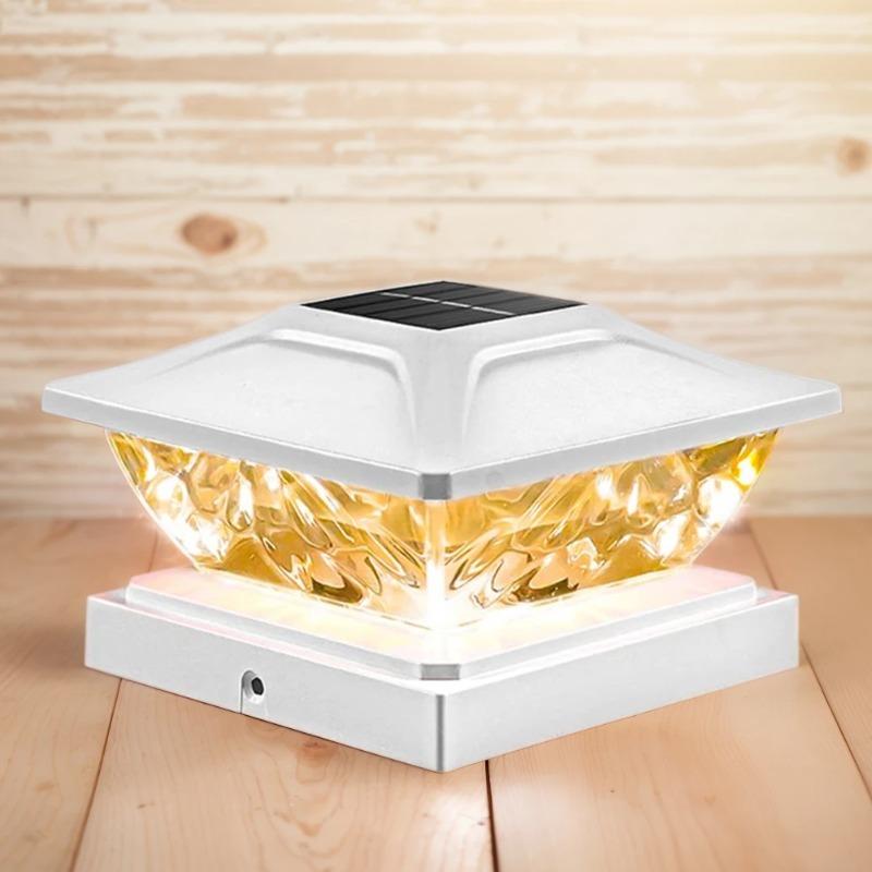 Outdoor Solar Post Lamps, Solar Powered Deck Lights for Posts In Garden Decor, 2 Mode Bright Solar Post Light