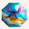 1pc Stitch Surfing Automatic Open/close, All-Season Portable Folding Umbrella, Perfect Gift for Friends  y250807035