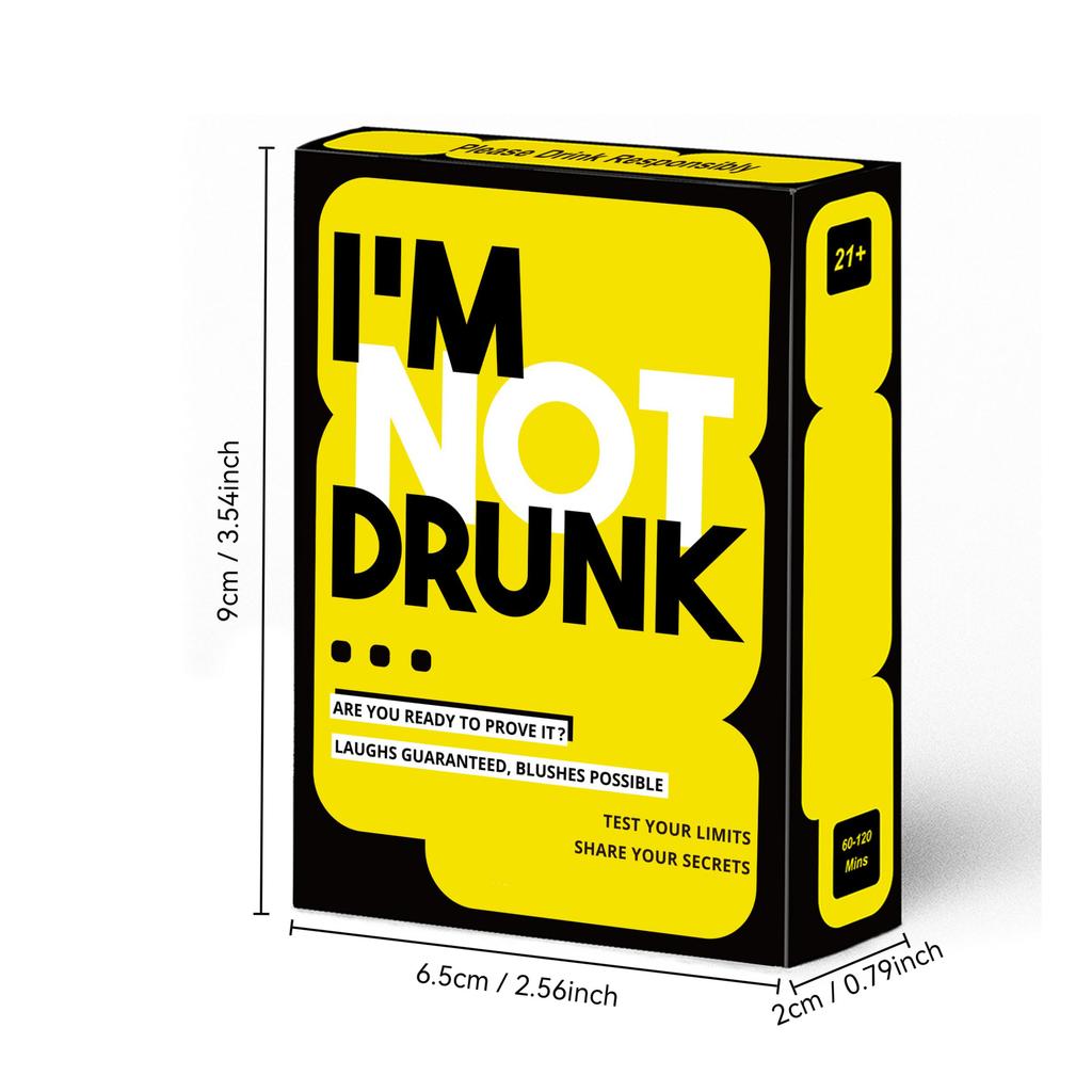 I'M NOT DRUNK Drinking Game Party Card Game - Fun Adult Party Game for Groups, Gift for Friends, Family, and Social Gatherings
