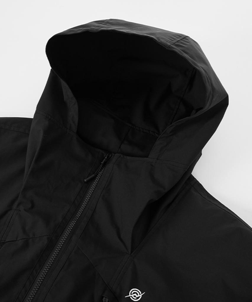 Kalapatthar 3Layer Hidden Pocket Hooded Jacket - Black