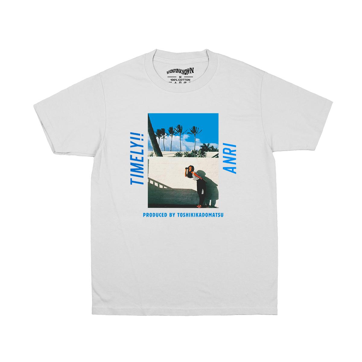 Anri TShirt Timely City Pop Music Toshiki Kadomatsu Summer Short Sleeves Cotton White Clothing Shirt S