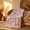 PinkHalloweenGhost Throw Short Plush Throw Blanket Soft Skin-Friendly Multi-Scene Home Office