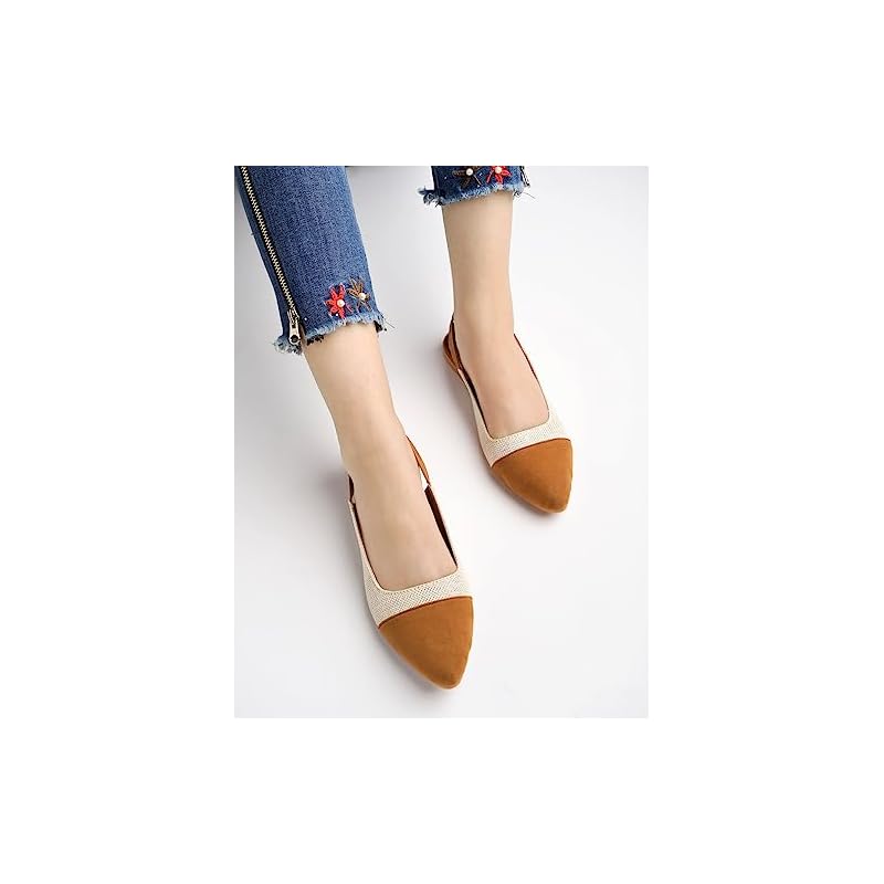 Shoetopia Women'S Golden Block Heel Bellies Stylish & Comfortable Ballet Flats For Office, And Parties Eu42
