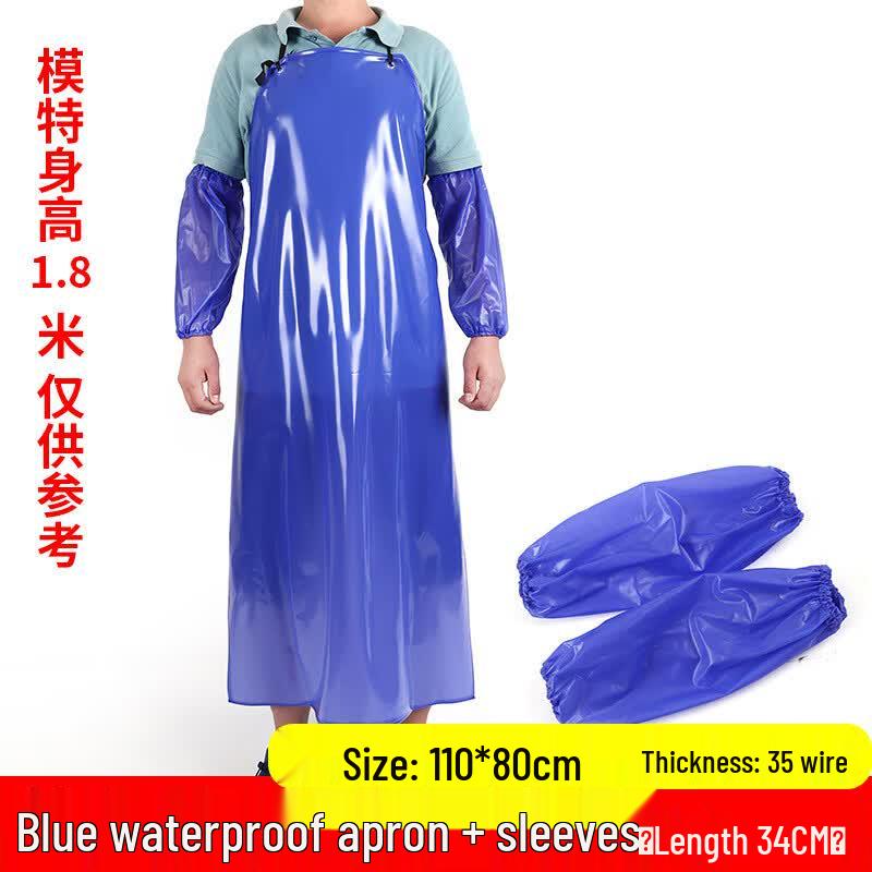 Wasserdichte PVC-Küchenschürze mit Ärmeln