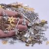 30pcs/Lot Vintage Metal Pentagram Charm Steampunk Charms For Jewelry Making Supplies Small Pendant Accessories Bulk DIY Earrings