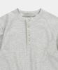 SLOWACID Curved Waffle Henley Neck [Melange Grey]