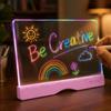 Rechargeable Rechargeable Acrylic Message Board Erasable Colorful Glow Drawing Board  Kids