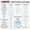 ANENG 628A Digital Multimeter Rechargeable Professional 6000 Counts AC/DC Voltage Current Ammeter Capacitor Detector Electrician Tools Digital Display