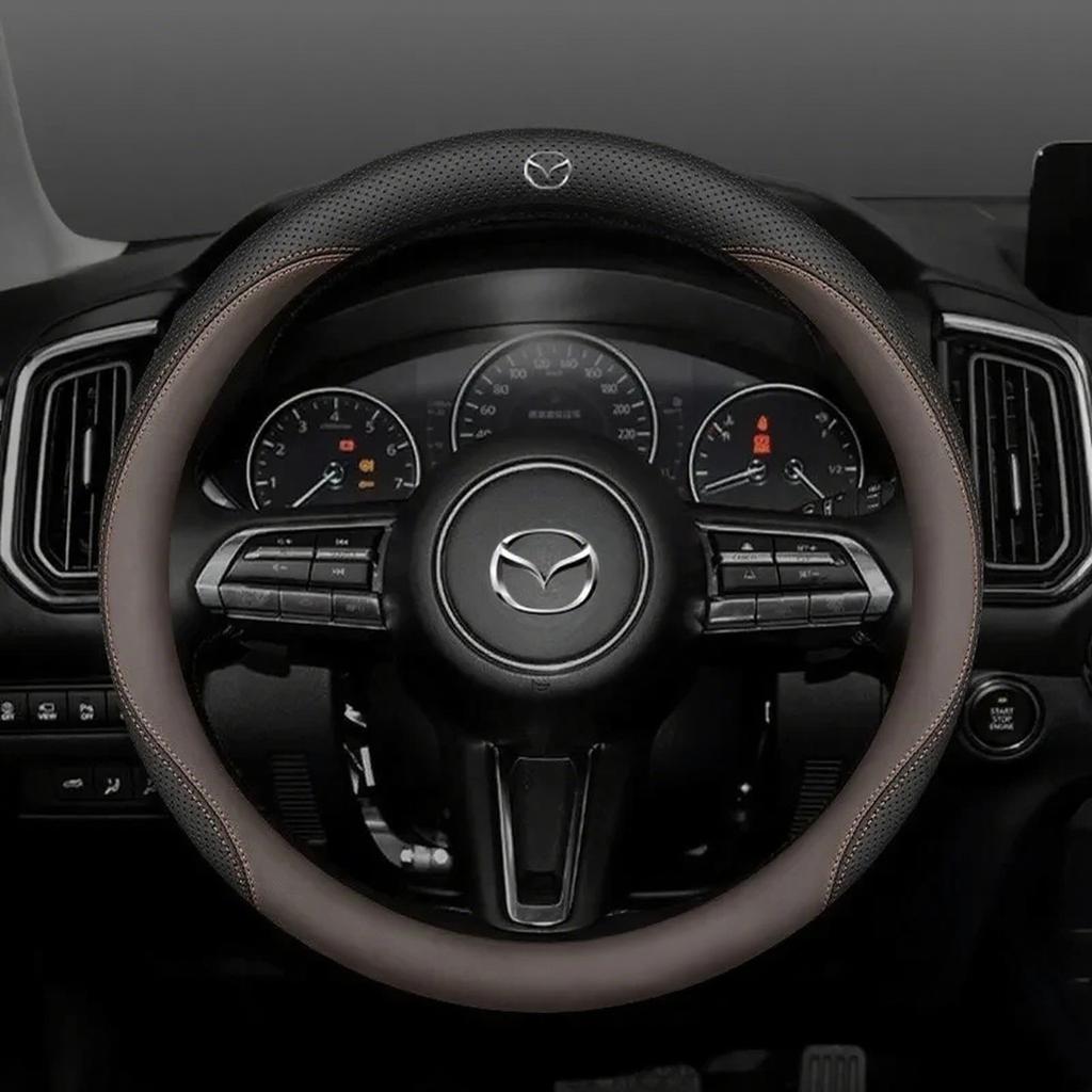 For Mazda 3 5 6 SKYACTIV Axela Atenza CX30 CX50 CX5 CX7 CX8 CX9 MX5 RX8 BT50 Suede Leather Car Steering Wheel Cover Accessories