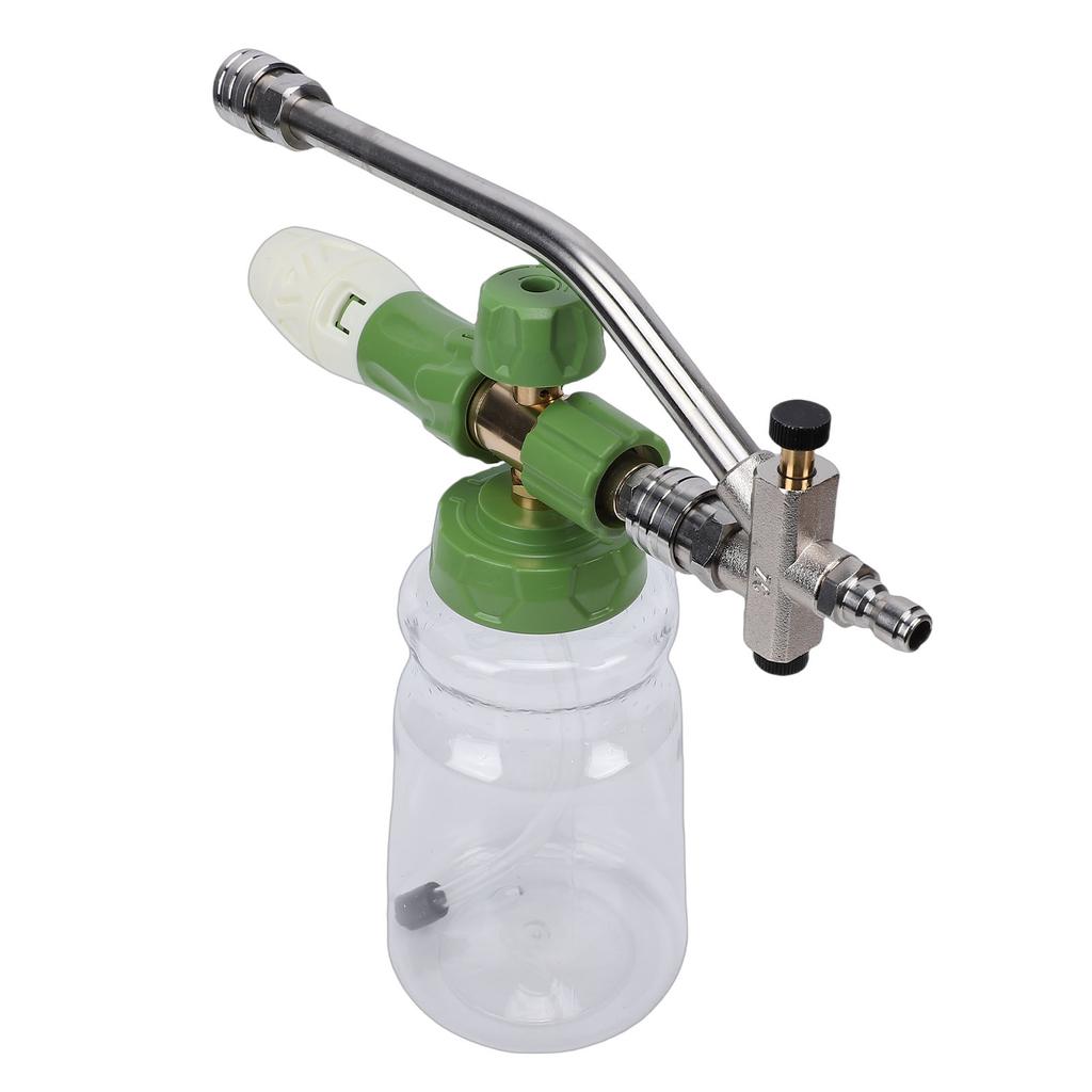 Adjustable Foam Cannon for High Pressure Washer Transparent Spray Bottle 1/4 Inch Quick Connect Wand 5 Nozzles 3 Washers