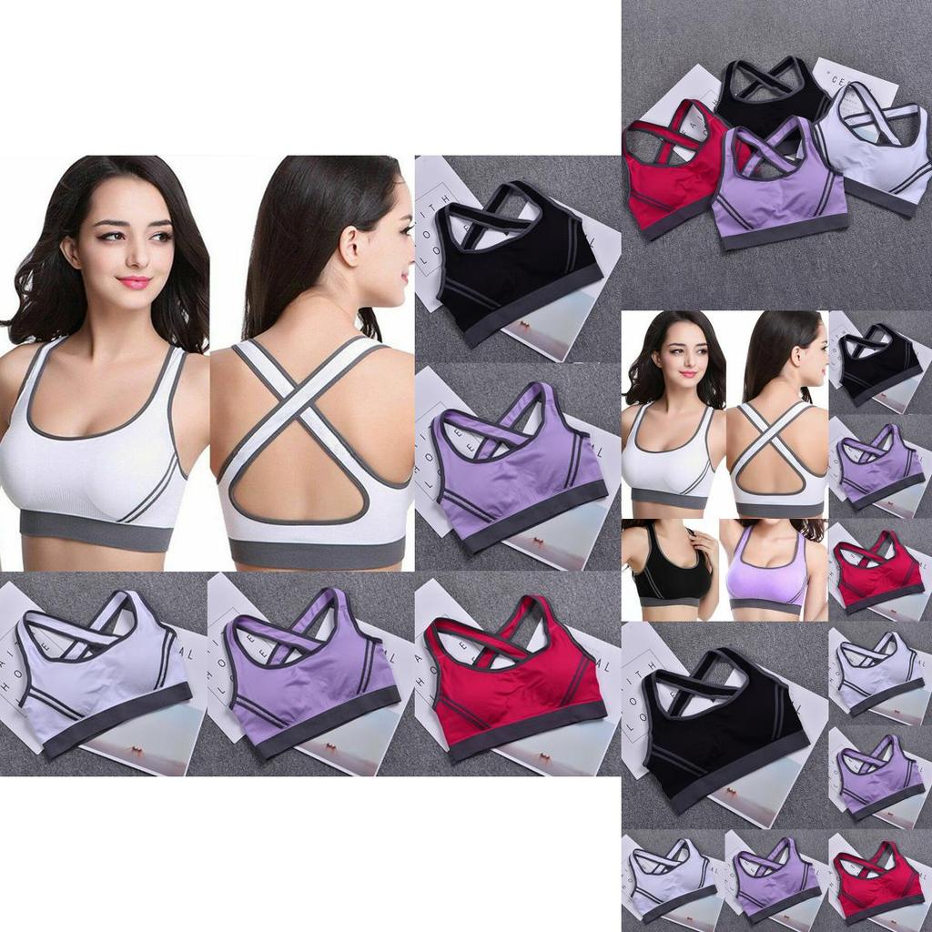 Luxurious Cross Back Padded Sports Bra For Women Seamless And Breathable Fitness Top