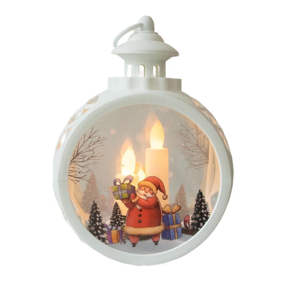 Festive Decor Flameless Candle Light Vintage Christmas Lantern