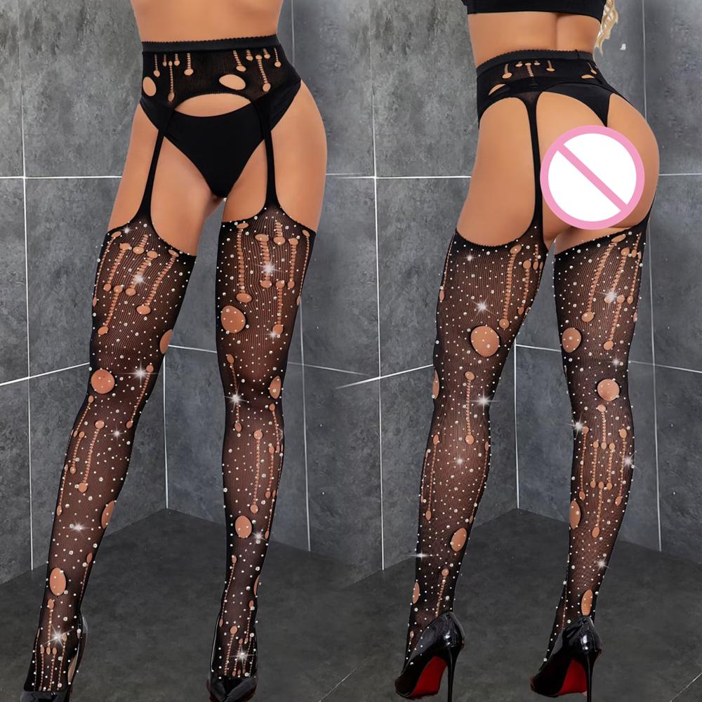 

Колготки в сеточку с бриллиантами женские сексуальные модные блестящие сетчатые колготки женские чулки со стразами колготки женские нижнее белье костюмы XL