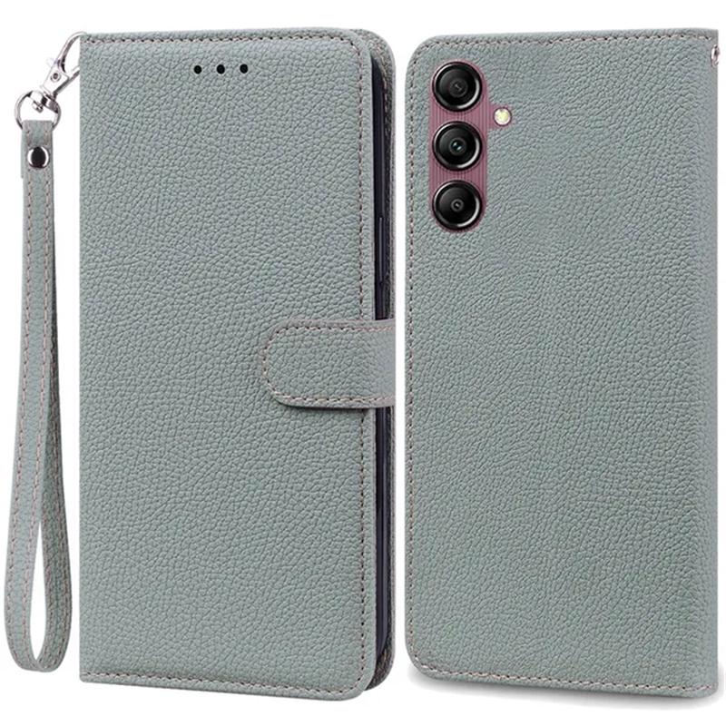 Skórzany portfel z klapką z teksturą do Samsung Galaxy S23 FE Ultra Plus A05 A05S A15 A04S A04E A14 A24 A34 A54 M54 A23 A33 A53 A73 5G 4G okładka