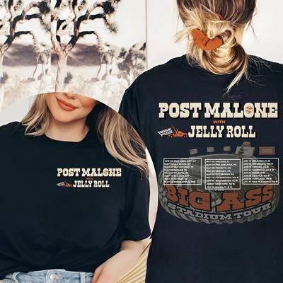 Posty Shirt, Post Malon Jelly Roll Big Ass Stadium Tour Shirt, Posty Tour Merch Unisex T-Shirt