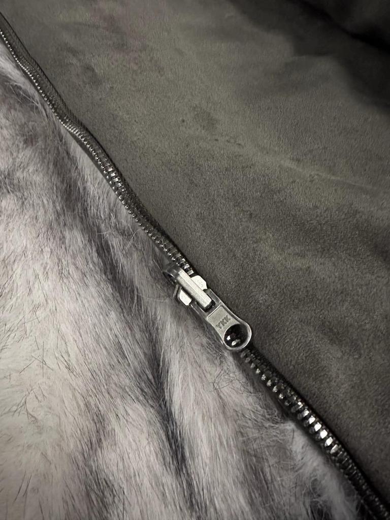 RTIMFD Wendbare Dicke Wildleder Fliegerjacke mit Pelzfutter