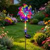Solar Pinwheel Light Kinetic Light with Color Wind Spinner Garden Changing LED Glow