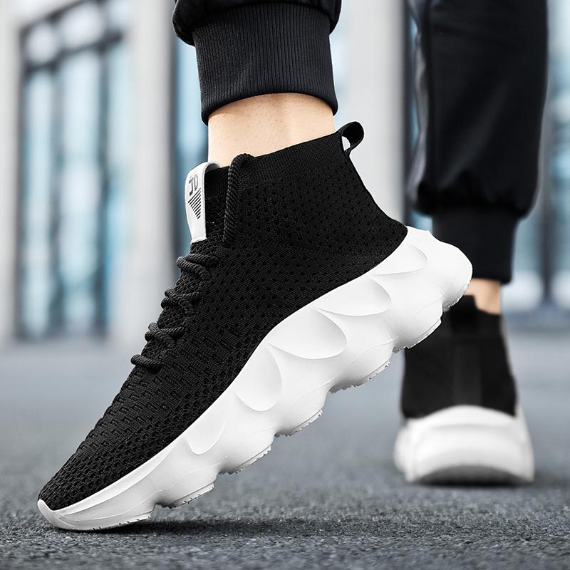 Sneakers Men Casual Comfortable High Top Tennis Men Shoes Breathable Men Outdoor Soft Soled Anti Slip Sport Running Shoes 2024