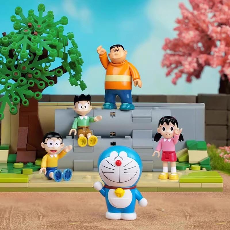 Doraemon Nobita Cartoon Micro Particle Building Blocks Anime Figure Assembly Toy for Kids Gift