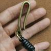 2Pcs Creative U Buckle Retro Punk Cowhide Key Chain for Men Handmade Cowhide Rope Braided Car Keychain Keyring Accessories