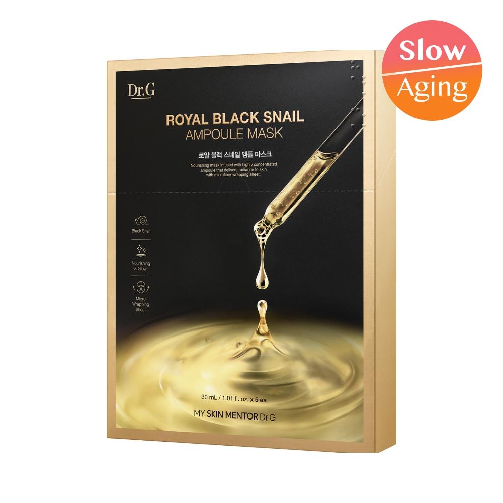 Dr.g [elasticity] Dr.g Royal Black Snail Ampoule Mask 30g 5 Sheets