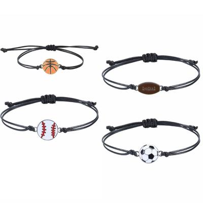 12 Pieces Sports Party Favors Set Includes Inspirational Wristbands and Small Alloy Stress Socccer for Team Reward