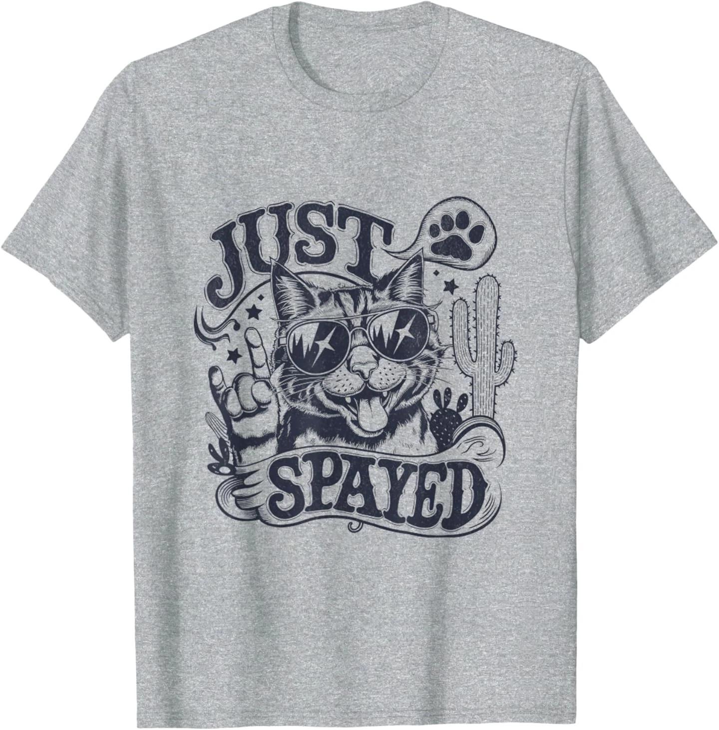 Just Spayed - Hysterectomy Cat T-Shirt L
